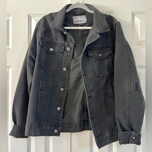 Black Destructed Denim Jacket